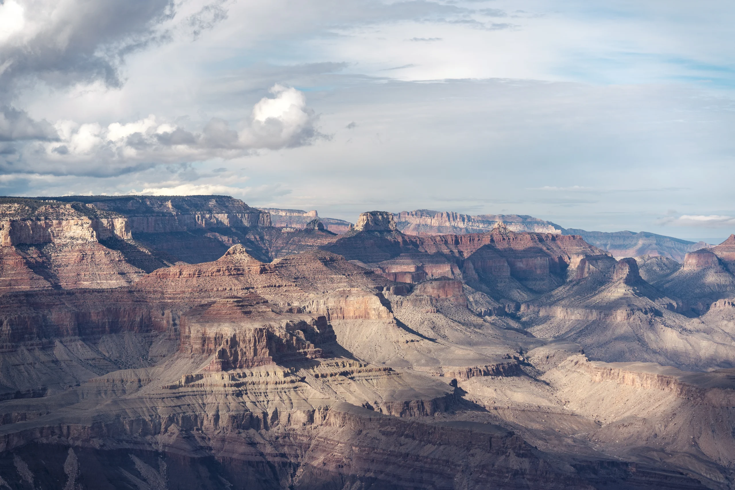 Grand Canyon shadows and rock formations